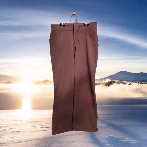 Mountain Hardwear Ladies Size 8 Brown Water Resistant Shell Pants - Picture 1 of 14